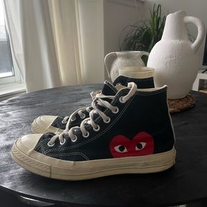 Comme Des Garçons Black Converser Edition Chuck 70 High Top Sneakers